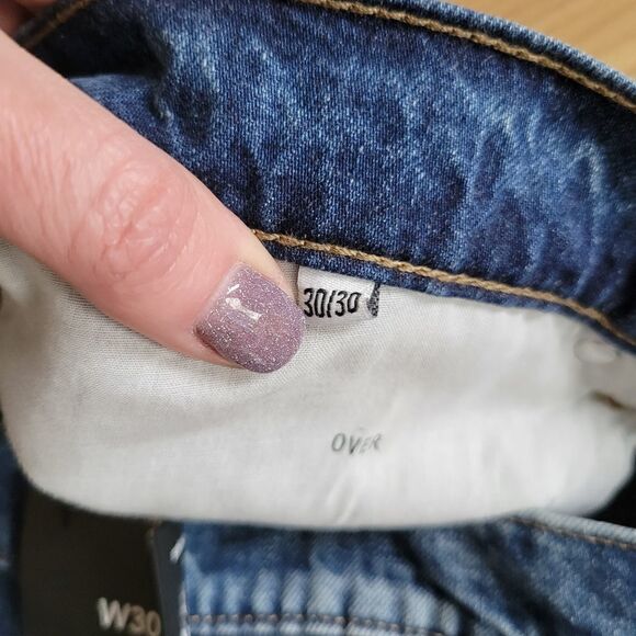 Cheap Monday "Sound" Straight Distressed Cropped Jeans size 27 - Picture 10 of 13